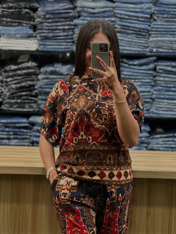 Women’s Multicolor Ethnic Printed Co-Ord Set