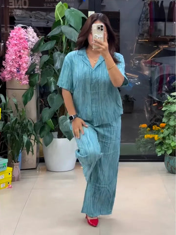 Sky Pure Linen Co-ord Set