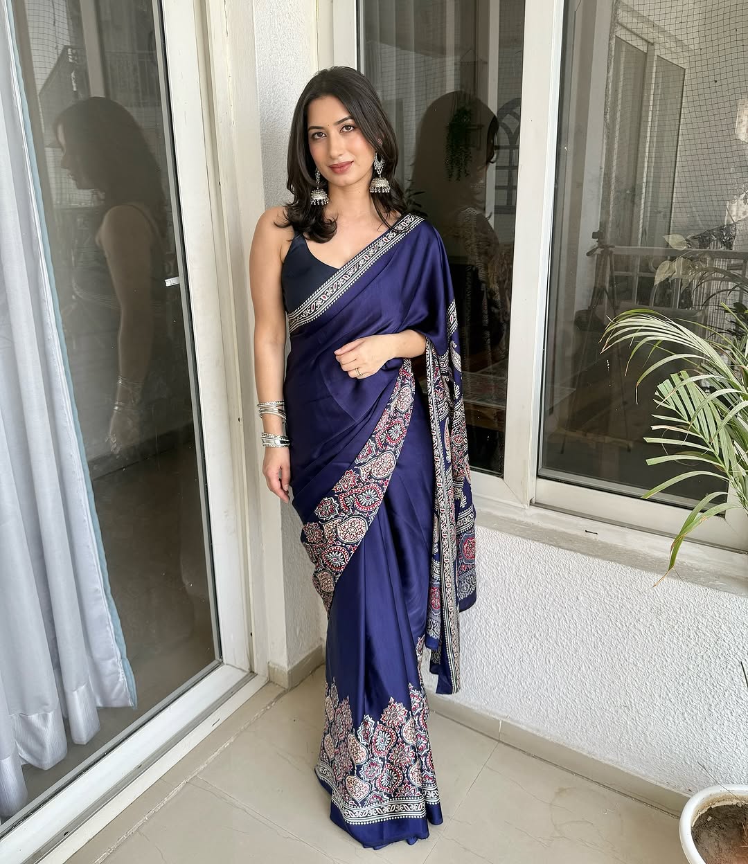 Midnight Royal Blue Heritage Saree