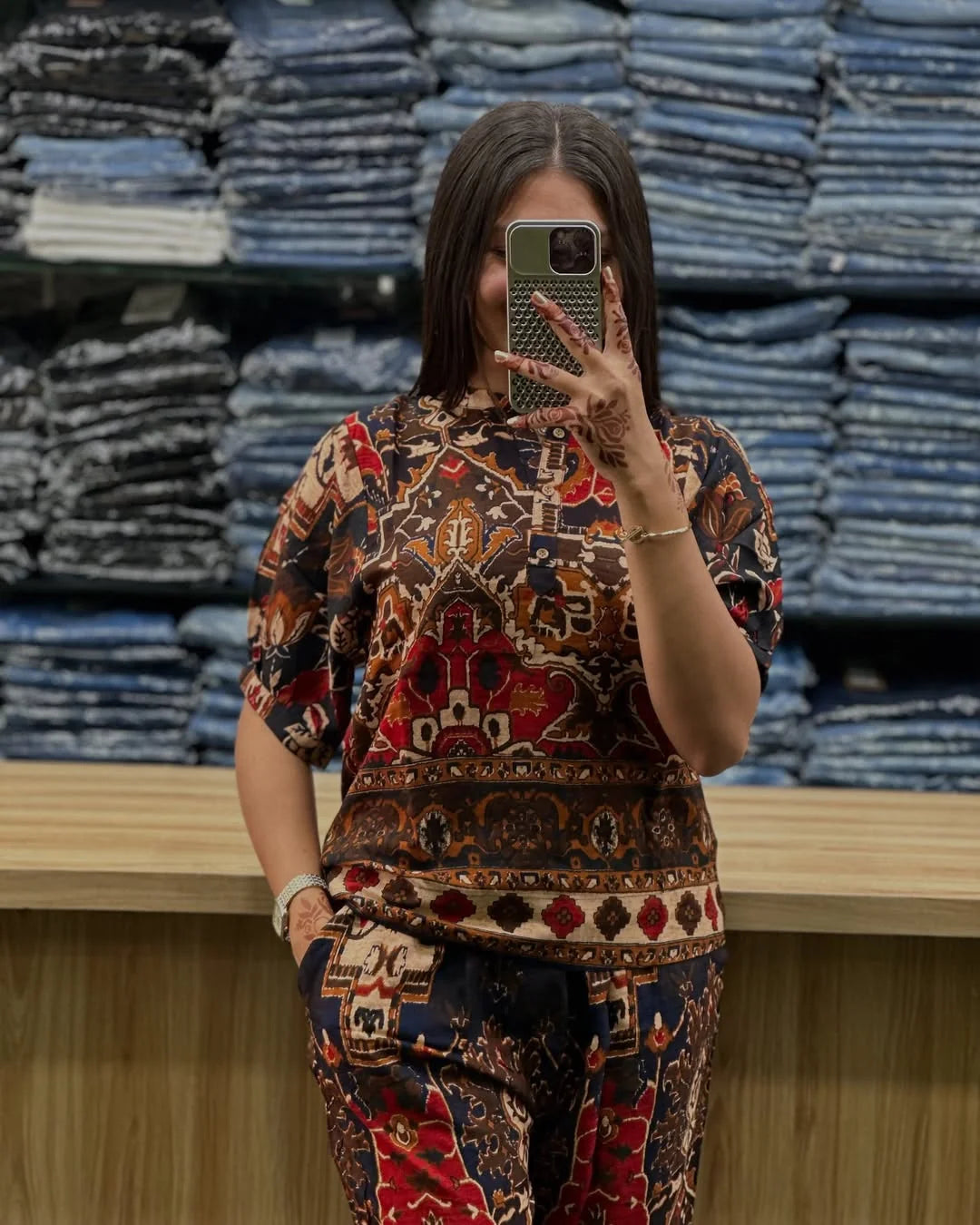 Women’s Multicolor Ethnic Printed Co-Ord Set