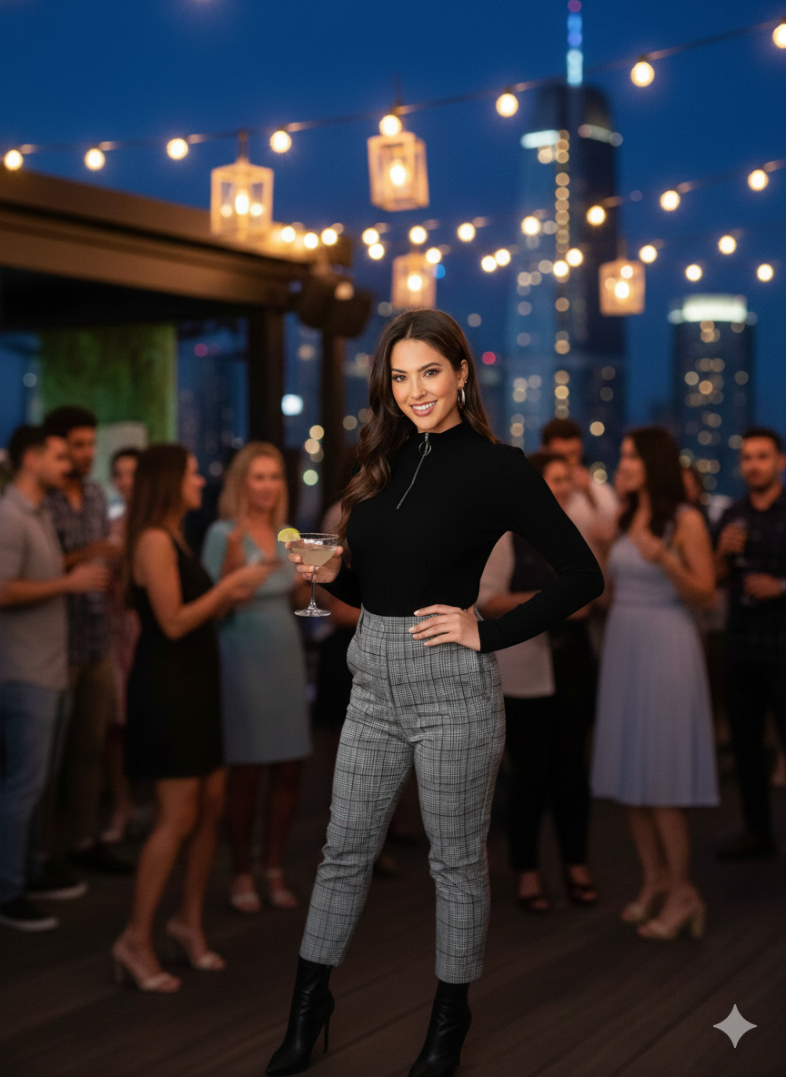 Midnight Aura Zip Top for Women