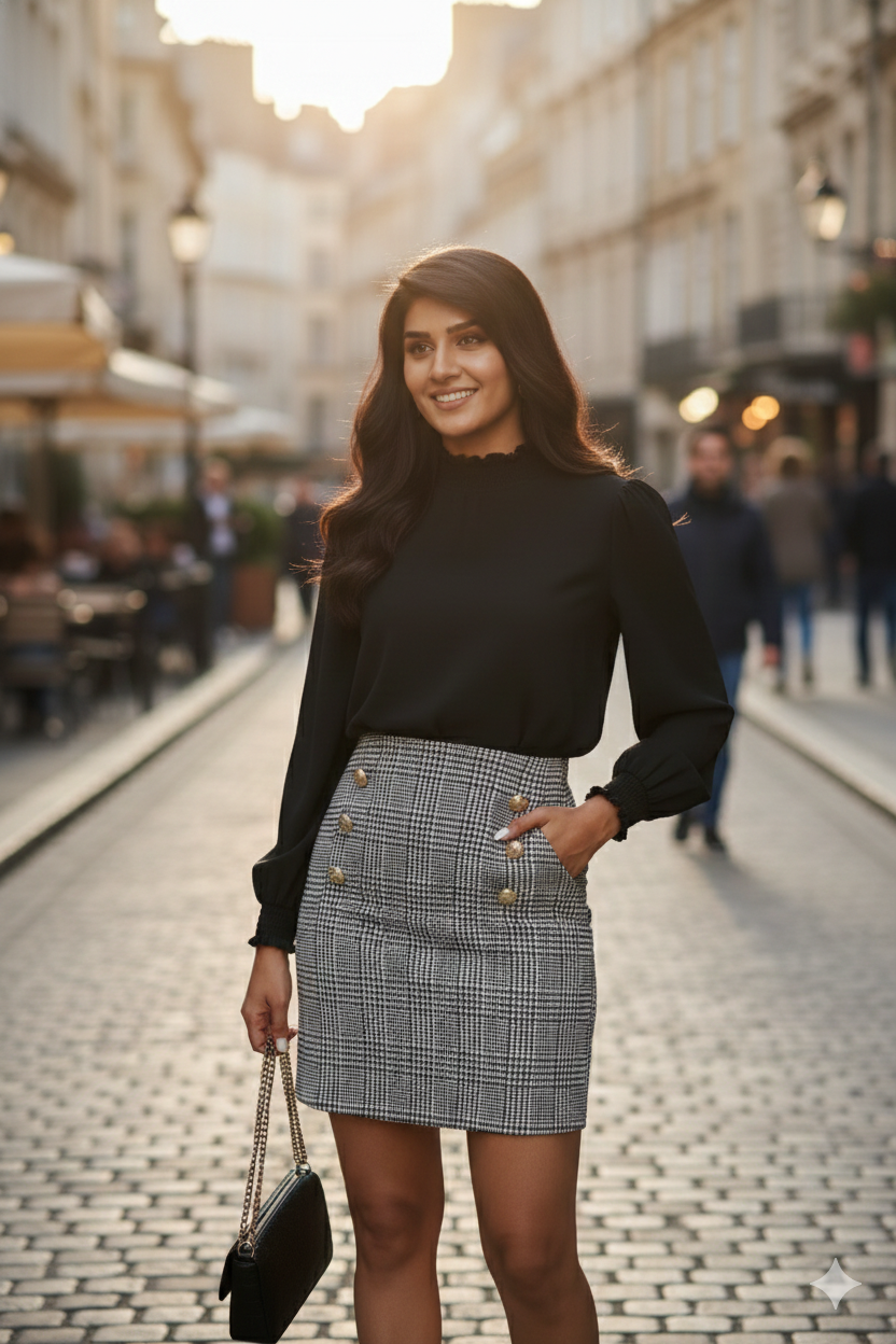 UrbanElegance Smocked Neck Top