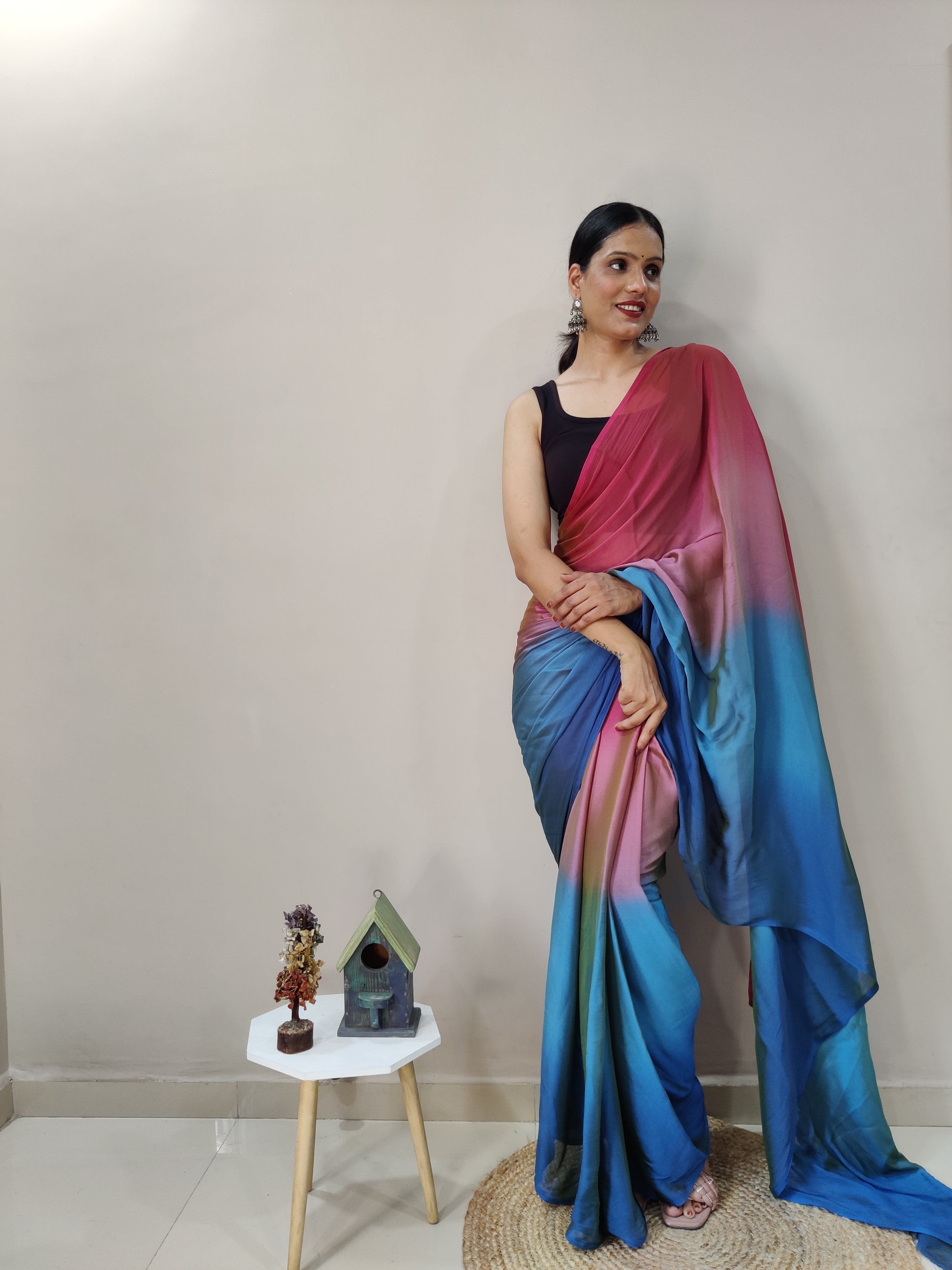 Aarvi Ombre Nylon Saree