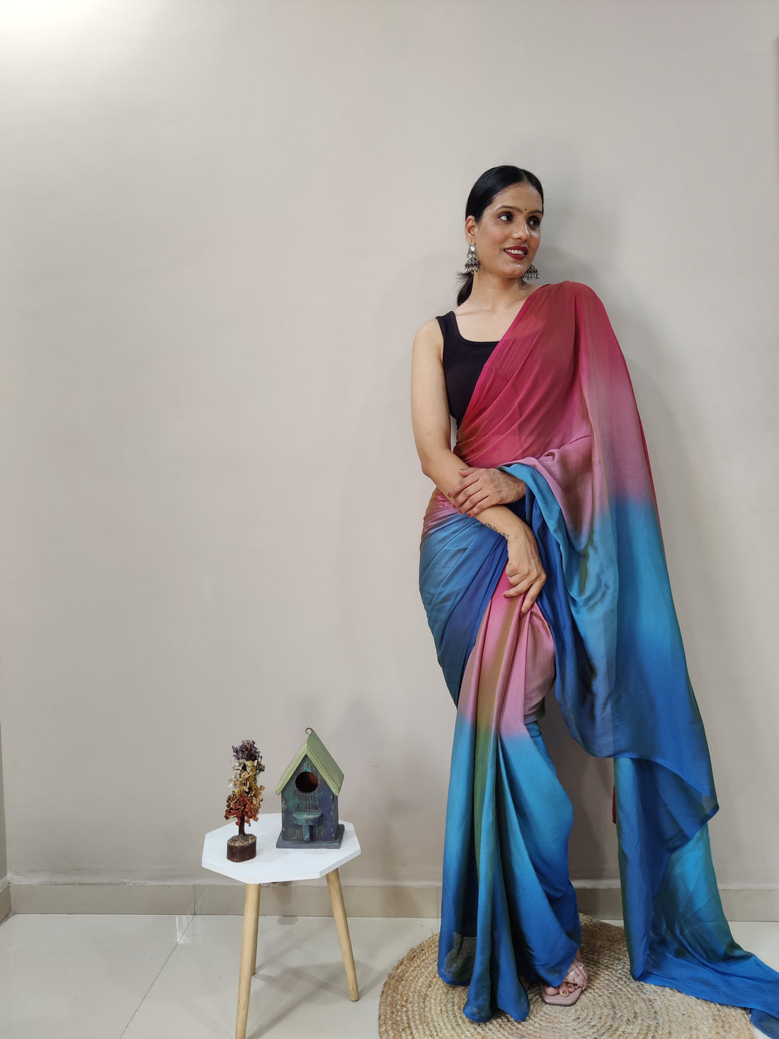 Aarvi Ombre Nylon Saree