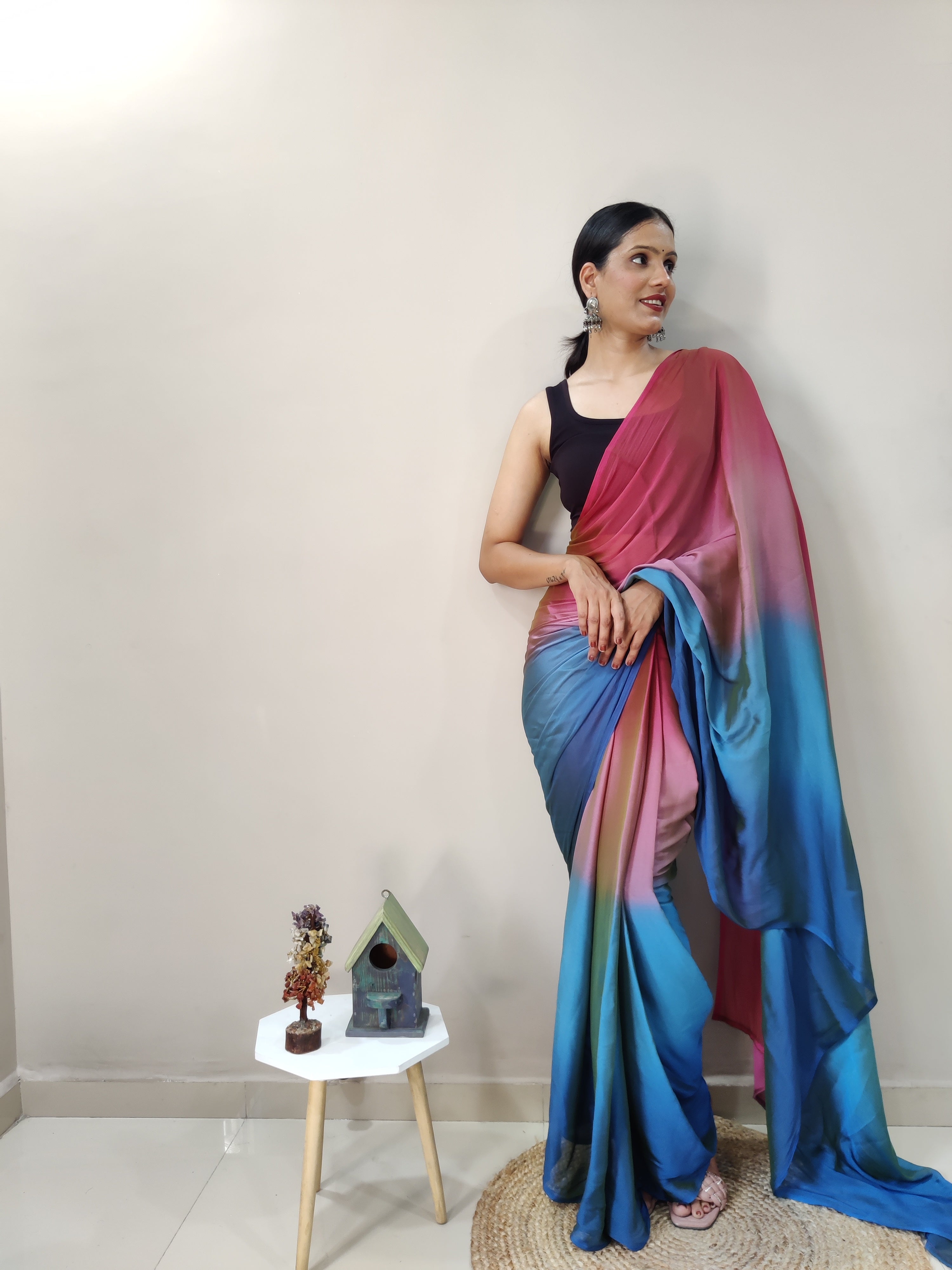 Aarvi Ombre Nylon Saree