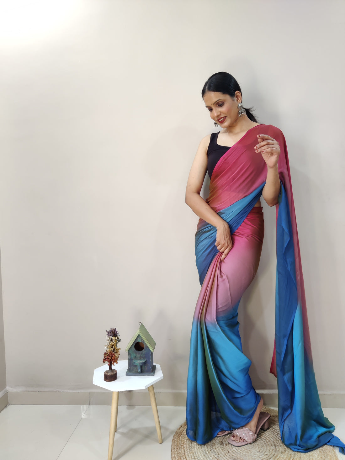 Aarvi Ombre Nylon Saree