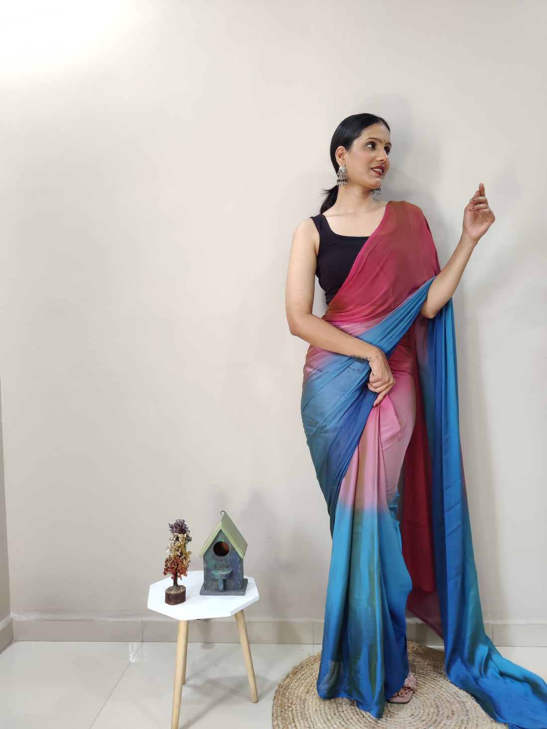 Aarvi Ombre Nylon Saree