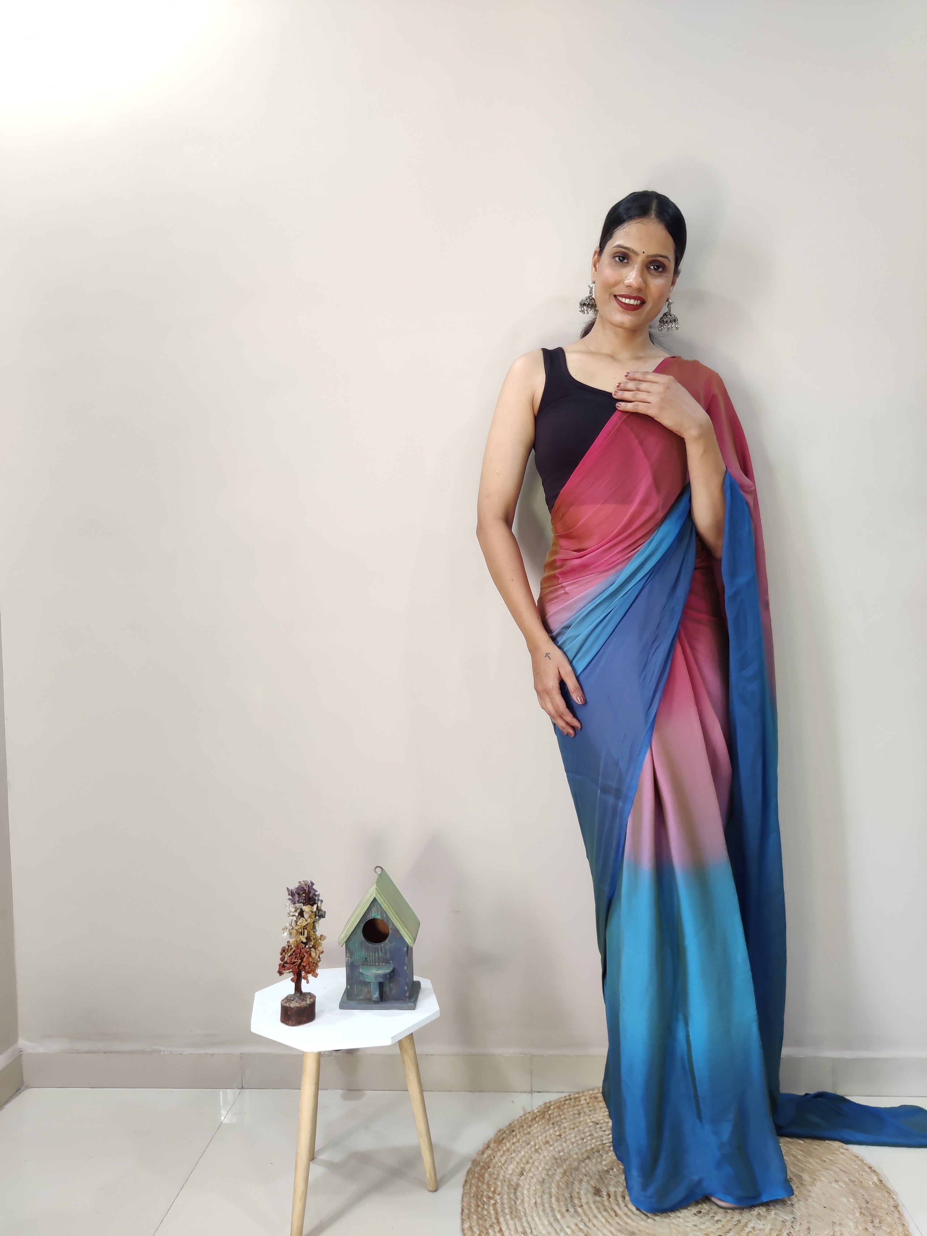 Aarvi Ombre Nylon Saree