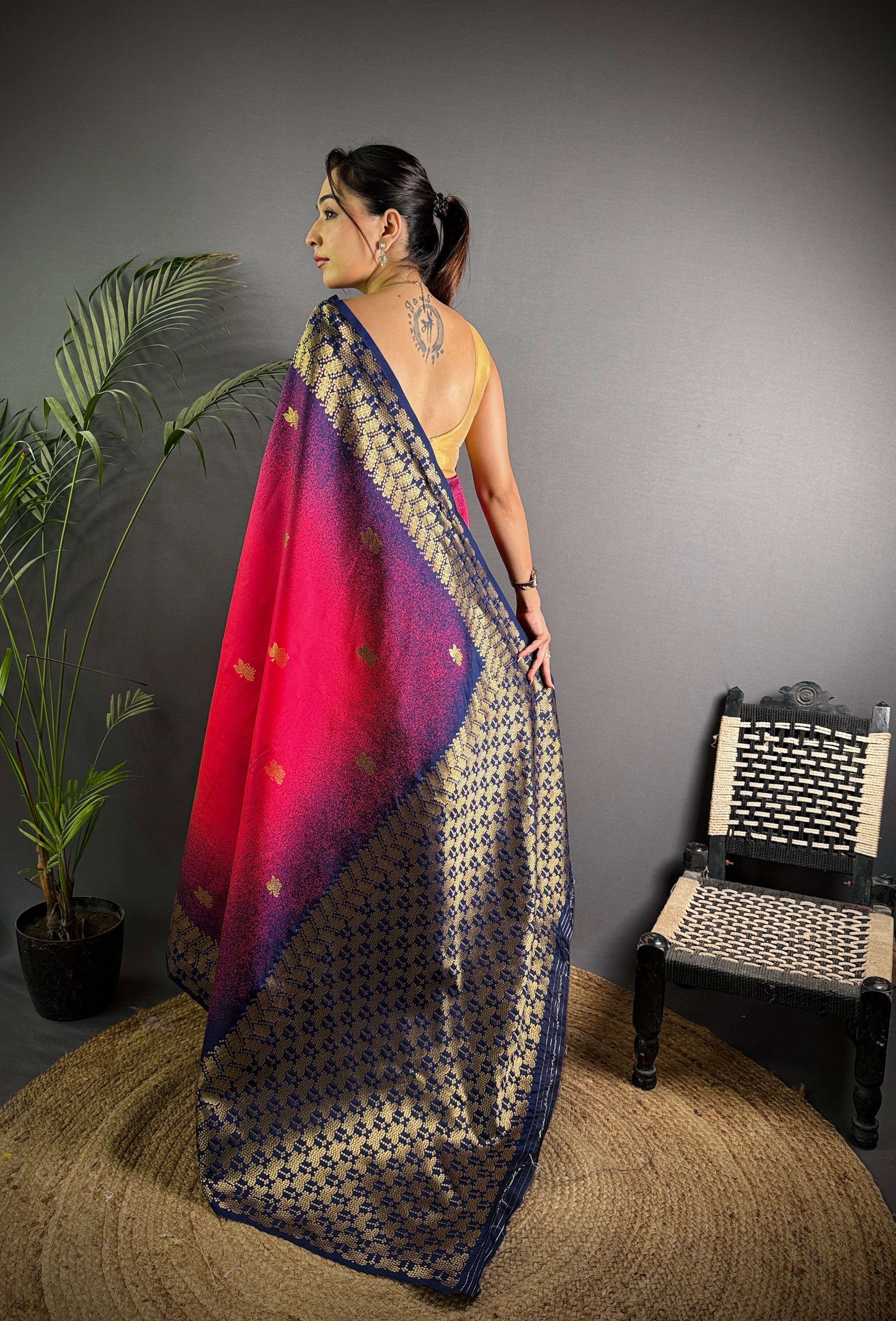 Shanaya Royal Shade Ikkat saree
