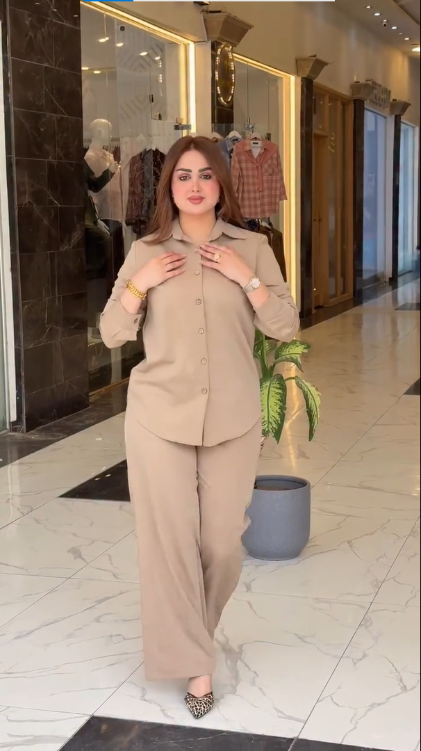 Women’s Solid Shirt Pant Co-Ord Set | Premium Casual Wear