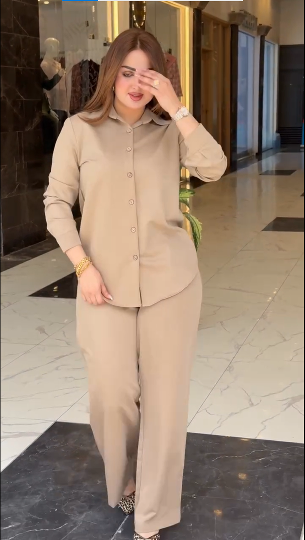 Women’s Solid Shirt Pant Co-Ord Set | Premium Casual Wear