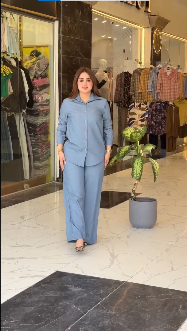 Women’s Solid Shirt Pant Co-Ord Set | Premium Casual Wear