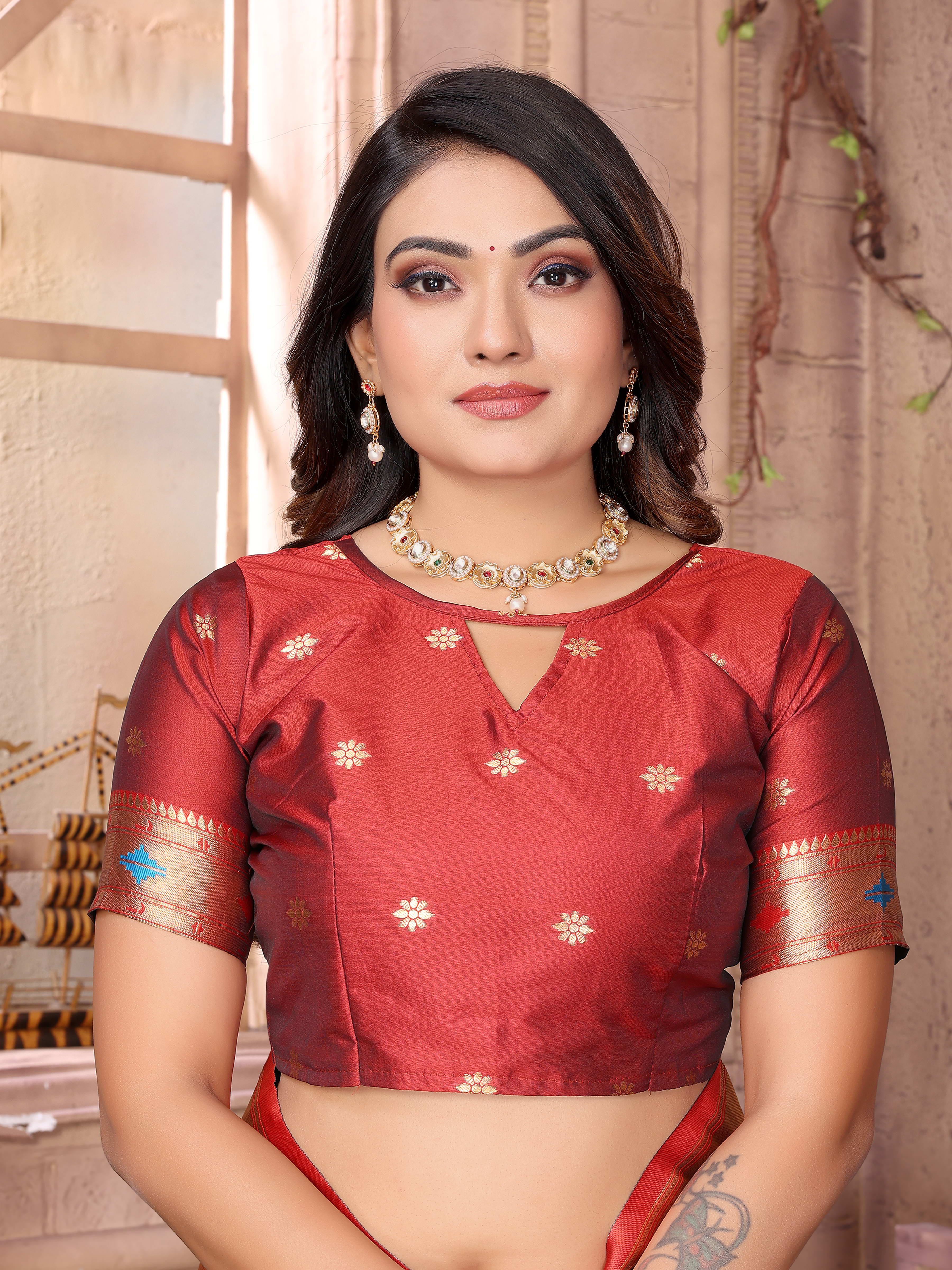 Rangmohini Black Paithani Silk Saree