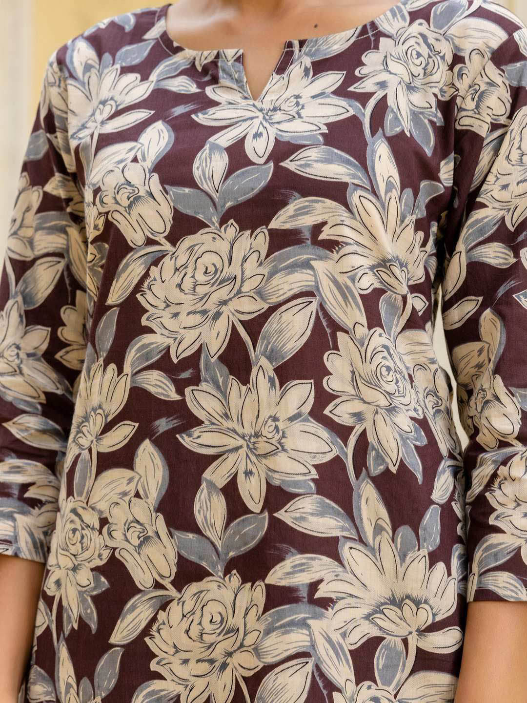 Trendy Flower Print Two Piece Co-ord Set – Daily & Casual Wear