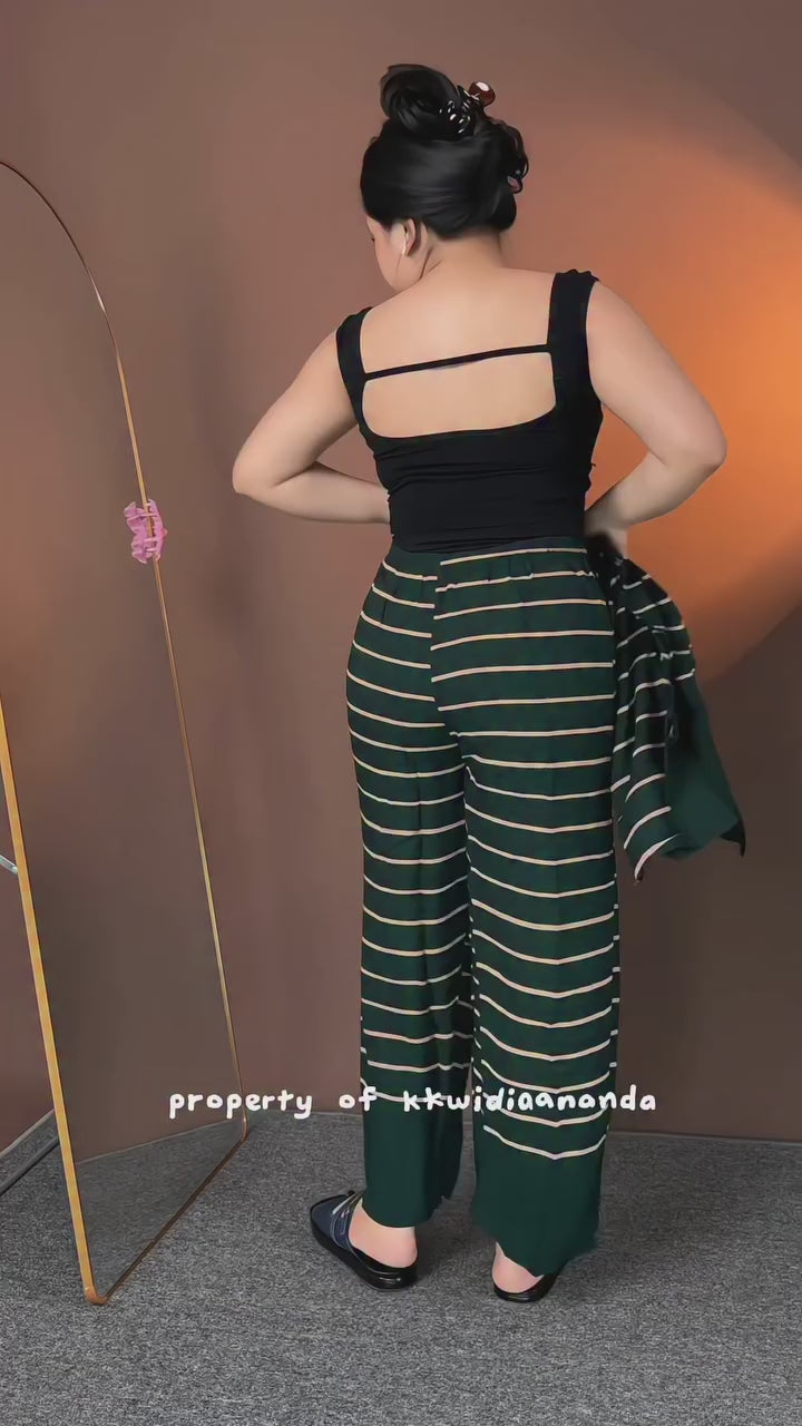 Emerald Ease Striped Cotton Co-ord Set